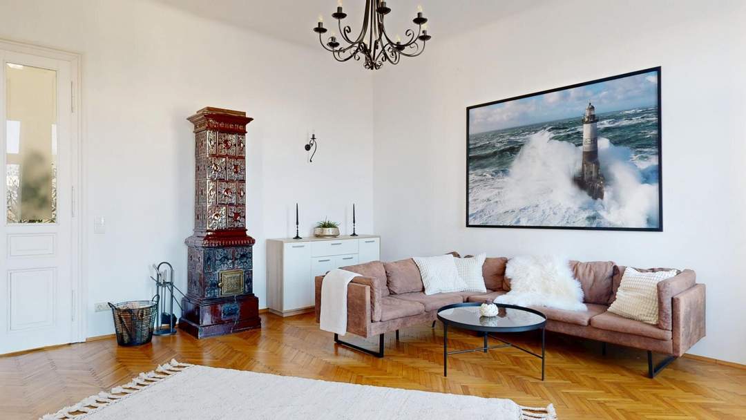 Stilvoller Altbautraum mit 4 (5) Zimmern - Ideal für Wohnen mit Homeoffice - 165 m² im 9.Bezirk