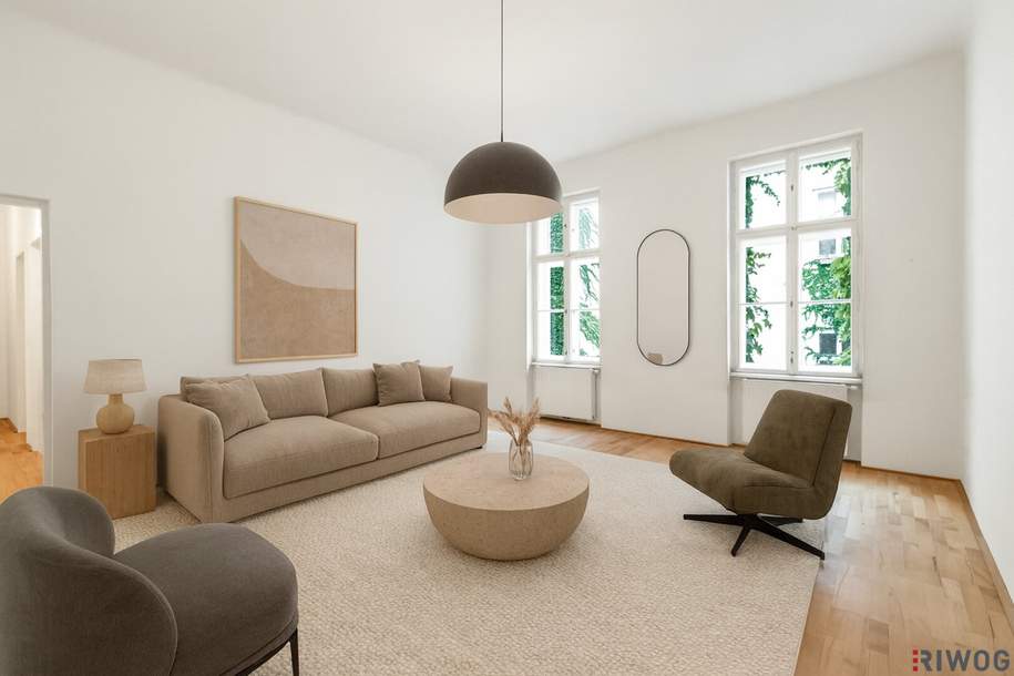 NÄHE 1. BEZIRK, DONAUKANAL UND AUGARTEN | Komplett hofseitige Altbauwohnung | Ideal auch zur WG-Nutzung | Rembrandtstraße, Wohnung-kauf, 450.000,€, 1020 Wien 2., Leopoldstadt