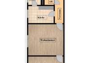 Ruhig gelegene 3 Zimmer Wohnung | 1 Stock ohne Lift | Grünblick | neues Badezimmer | Erberpromenade