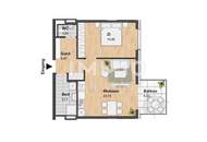 JETZT AKTION 1 MONAT MIETFREI SCHÖNE 2-ZIMMERWOHNUNG MIT BALKON MIT STADTBLICK UND TG-PLATZ