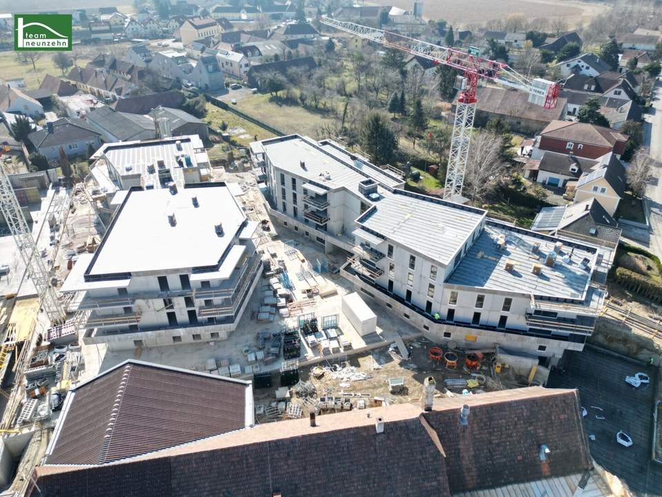 Erstklassige 3-Zimmer-Wohnung mit traumhafter Dachterrasse (54m2) - inklusive Klimaanlage und Sonnenschutz - Ruheoase: FLORIANI – Quartier am Tullnerfeld