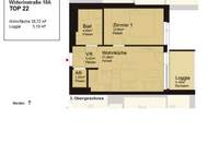 Loggiawohnung mit 2 Zimmern, hochwertige Ausstattung