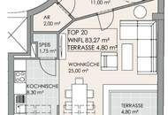 Neubau DG-Terrassenwohnung in Ruhelage | PKW-Stellplatz | 3 Min. zum Kutschkermarkt und zur U6 | 2 Min. zum Aumannplatz