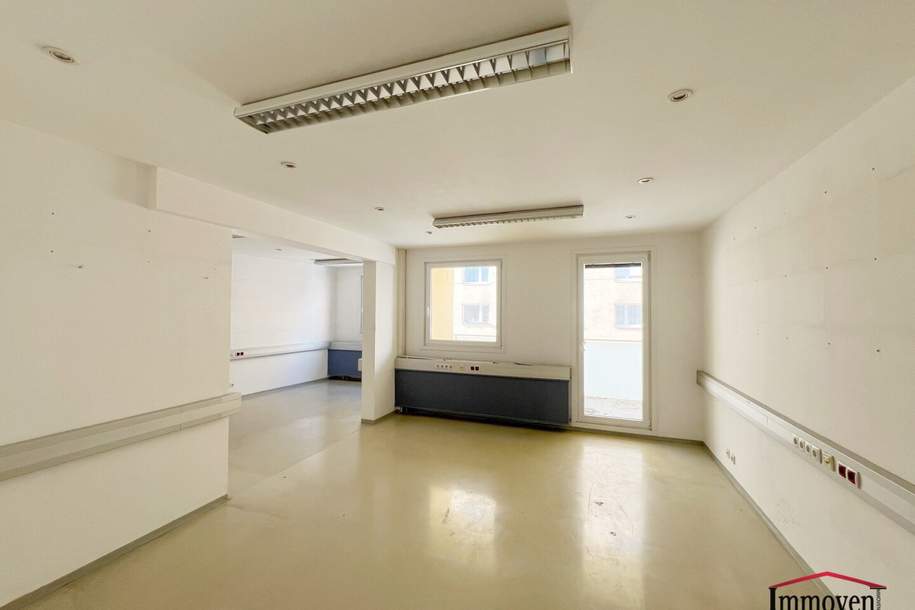 PROVISIONSFREI - UNSANIERT: Büro mit Loggia beim Nordwestbahnviertel!, Gewerbeobjekt-miete, 1.532,16,€, 1200 Wien 22., Donaustadt