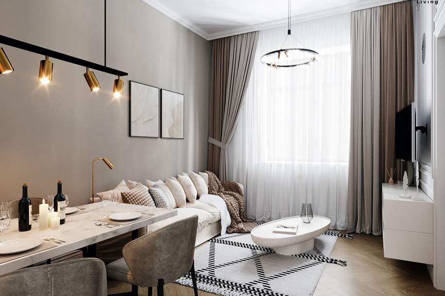 Lichtdurchflutete 2-Zimmer Wohnung, Nähe Augarten, Wohnung-kauf, 499.000,€, 1020 Wien 2., Leopoldstadt