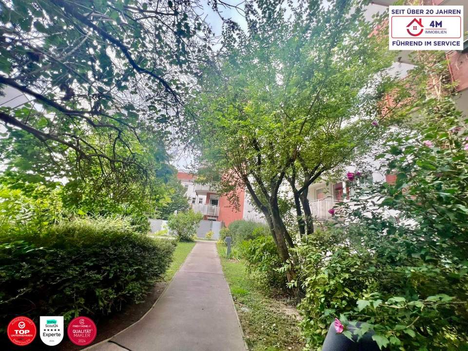 Exklusives Stadtleben mit Privatsphäre: Charmante kleine Stadtwohnung mit Garten in absoluter Ruhe und Top-Lage