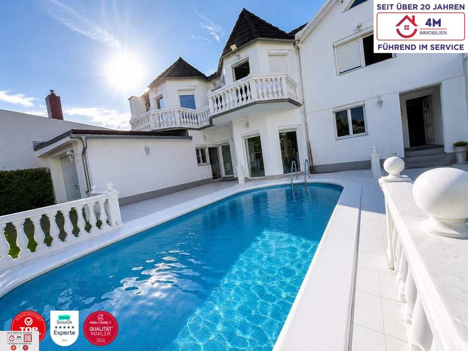 Traumvilla mit Pool, Garten & 7 Zimmern in Strasshof – Ihr neues Zuhause wartet!