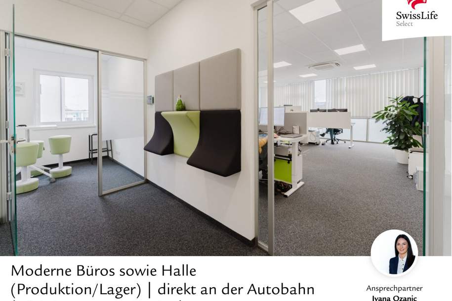 Modernes Büro | direkt an der Autobahn | sichtbare Werbefläche | top ausgestattet, Gewerbeobjekt-miete, 4655 Gmunden