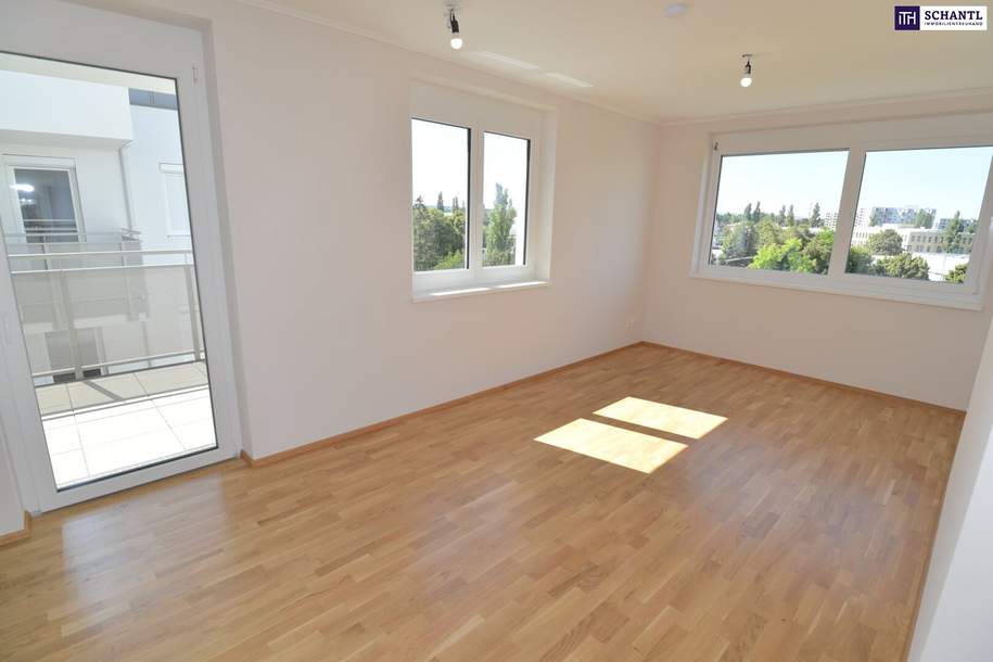 Ruhiger Zwei-Zimmer-Erstbezug mit großen Glasfronten und viel Qualität!, Wohnung-miete, 973,21,€, 2320 Bruck an der Leitha