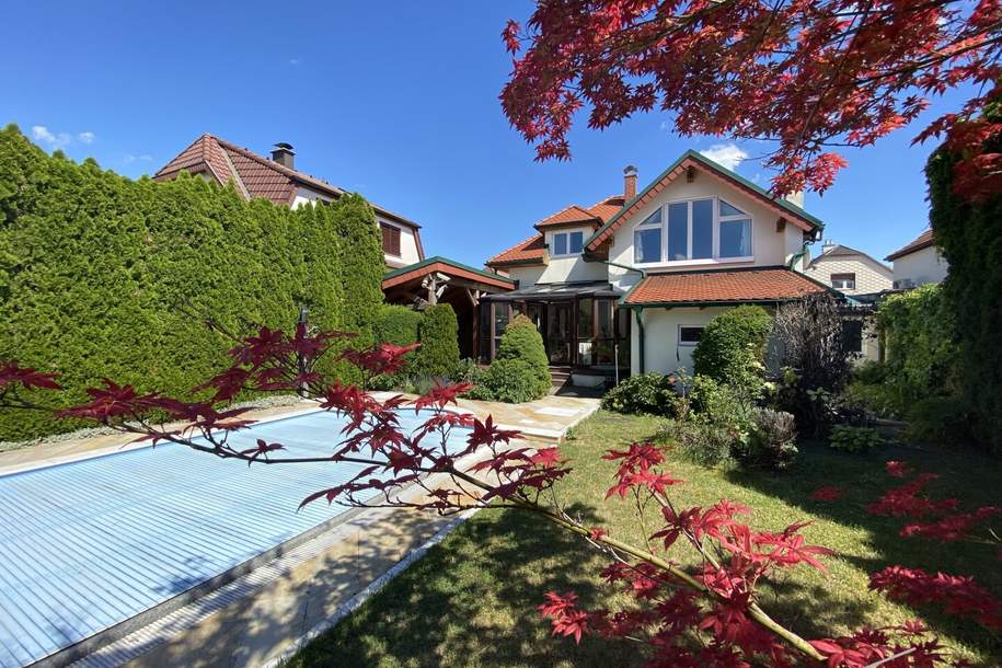 Sehr charmantes Einfamilienhaus mit traumhaftem Pool, Wintergarten, großem Carport und Garten mit einigen Extras, Haus-kauf, 649.000,€, 2514 Baden