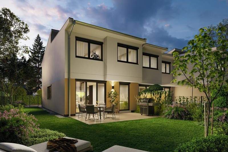 Reihenendhaus auf Eigengrund in Schwarzlackenau - Erstbezug!, Haus-kauf, 880.900,€, 1210 Wien 21., Floridsdorf