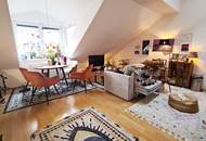 NASCHMARKT-NÄHE, 47 m2 Dachgeschoss mit Terrasse, 2 Zimmer, Komplettküche, Wannenbad, Parketten, Eggerthgasse
