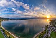Der See als Nachbar - mit Sonnenuntergang zum Feierabend