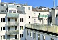 VERMIETETES 48 m2 Dachgeschoss mit 13 m2 Balkon, Wohnküche, 1 Zimmer, Duschbad, Garage möglich, U3-Nähe, Lorystraße