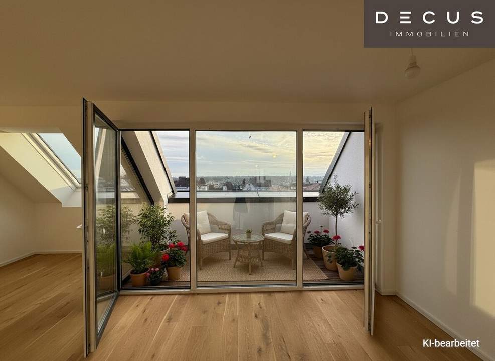 Elegante 2-Zimmer-Wohnung im Dachgeschoss mit Terrasse
