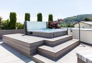 Rooftop-Oase mit Rundumblick: Schöne 4-Zimmer-Wohnung mit 96 m2 Sonnenterrasse und Whirlpool
