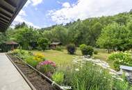 Gartenparadies in einzigartiger Naturlage: Gemütlicher Bungalow mit Wintergarten direkt an der Drau in Lavamünd