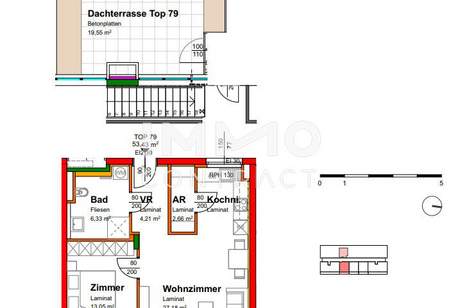 KREMSER WOHNKONZEPT TOP79/6/DG frei finanziert, Eigenmittel € 234.979,81 zzgl. 2 TG > Gesamtkaufpreis € 270.141,55 - klimaaktiv!, Wohnung-kauf, 182.513,€, 3500 Krems an der Donau(Stadt)