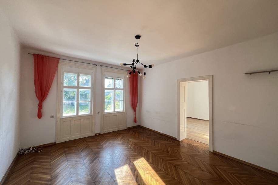 Liebevolle Hochparterre-Wohnung mit Kamin und Gartennutzung! Gratis privater Stellplatz!, Wohnung-miete, 800,00,€, 2490 Wiener Neustadt(Land)