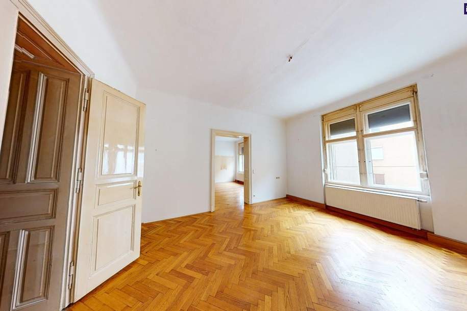 ALTBAU AT ITS BEST: Mitten in St. Leonhard in der Nähe der TU Graz! 4 Zimmer, Innenhofbalkon &amp; wunderschöner Fischgrätparkett - gleich anfragen und begeistern lassen!, Wohnung-kauf, 376.000,€, 8010 Graz(Stadt)