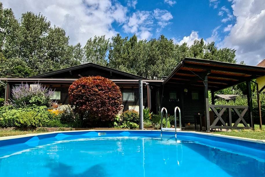 Sommerdomizil mit Pool auf großzügigem Pachtgrundstück, Haus-kauf, 150.000,€, 3426 Tulln