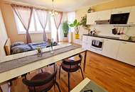TERRASSENHIT, LORYSTRASSE, vermietete 50 m2 Neubau mit 38 m2 Terrasse, 2 Zimmer, Komplettküche, Duschbad, Parketten, 4. Liftstock