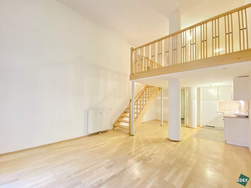 Außergewöhnliche Galerie-Wohnung mit Garten und neuer Küche nähe U4 Braunschweiggasse