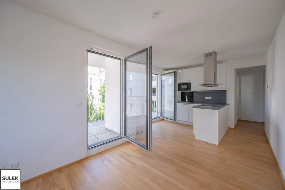ab sofort: praktisch aufgeteilte 2 Zimmer Neubauwohnung mit Balkon ** Nähe Donauzentrum / Kagran **, Wohnung-miete, 1.076,37,€, 1220 Wien 22., Donaustadt