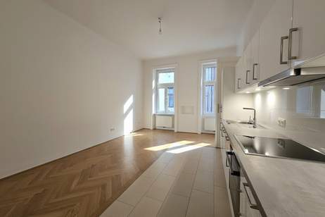 Elegante unbefristete hofseitige 2 Zimmer - Altbauwohnung mit moderner Ausstattung - in 1070, Halbgasse nahe Westbahnhof &amp; Mariahilfer Straße, Wohnung-miete, 1.088,96,€, 1070 Wien 7., Neubau