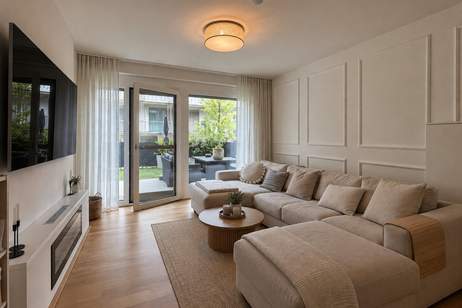 Familien Willkommen | Modern wohnen. Im Grünen leben | Klimaanlage | Tiefgaragenplatz | privater Garten | Südwest-Terrasse, Wohnung-kauf, 398.000,€, 2435 Bruck an der Leitha