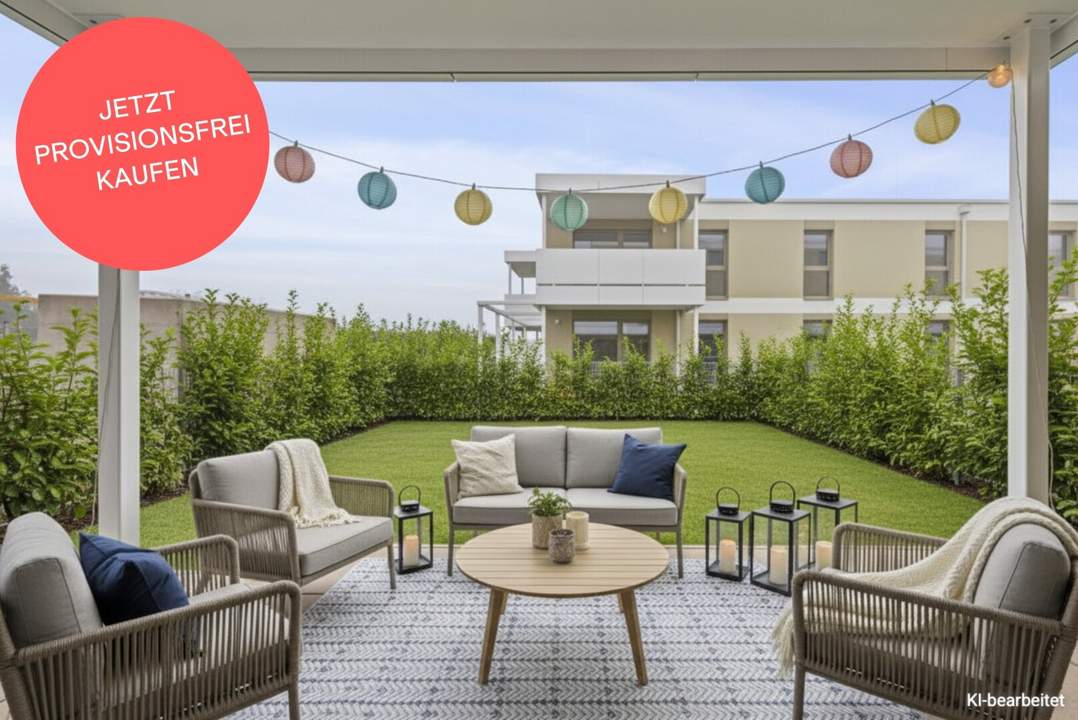PROVISIONSFREI! Ansprechende 3-Zimmer-Gartenwohnung mit offenem Wohn-/Essbereich | Sonnenterrasse
