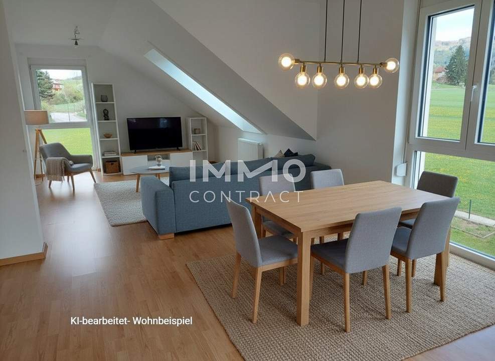 Helle 3-Zi. Dachgeschosswohnung mit Terrasse &amp; 2 Stellplätzen in 3242 Texing - förderbar
