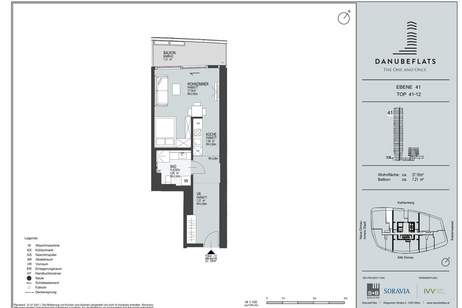 Wenn einem die City und die Wiener Hausberge zu Füßen liegen - DANUBEFLATS, Wohnung-kauf, 545.000,€, 1220 Wien 22., Donaustadt