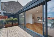 Helle DG-Maisonette mit großer Terrasse beim Naschmarkt mit Garagenplatz im Haus!