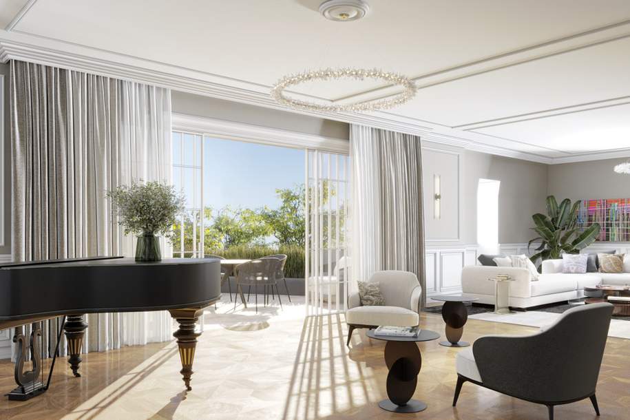 Palais &amp; Villa - inkl. Pool: Gartenresidenz der Extraklasse - 500m2 private Grünfläche &amp; Luxu pur, Wohnung-kauf, 1190 Wien 19., Döbling