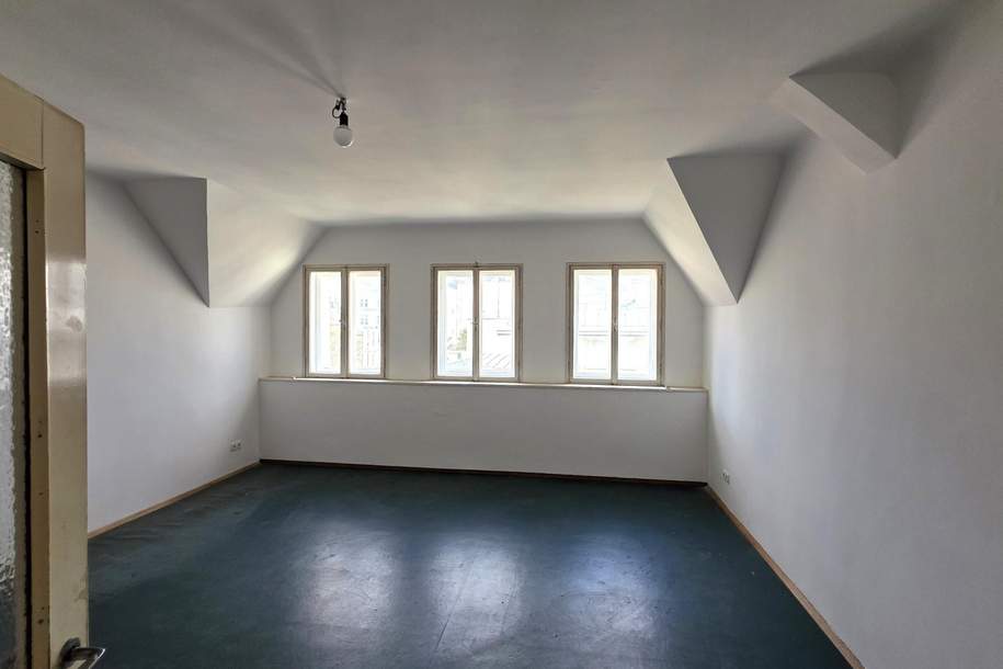 Sanierungsbedürftige DG-Wohnung mit Potential (bis 215m²) - Nähe U3 und U4, Wohnung-kauf, 749.000,€, 1060 Wien 6., Mariahilf