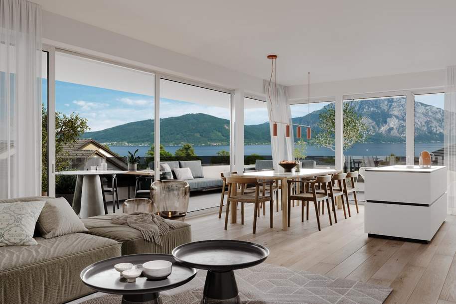 "Doppel-Penthouse" der Superlative (provisionsfrei) im Zentrum mit Seeblick und Gebirgsblick im Projekt TW02!, Wohnung-kauf, 4813 Gmunden