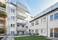 Große Terrasse im Innenhof, schön aufgeteilte 2-Zimmer Neubauwohnung