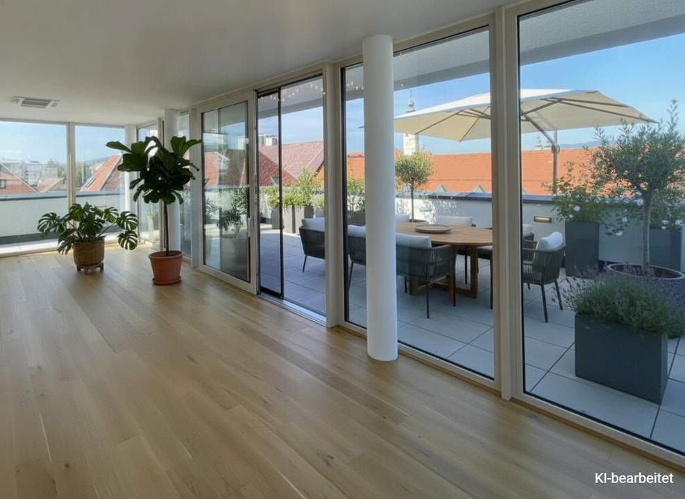 Exklusiver Erstbezug: Außergewöhnliches Penthouse mit XL-Dachterrasse im Herzen von Klagenfurt