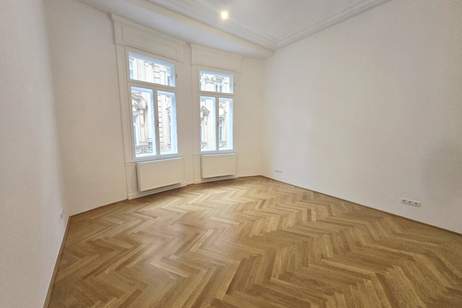 Stilvolle 146 m² Altbauwohnung mit 4 Zimmer + Wohnküche - Fischgrätparkett &amp; Balkon in Bestlage, Wohnung-miete, 3.269,79,€, 1040 Wien 4., Wieden