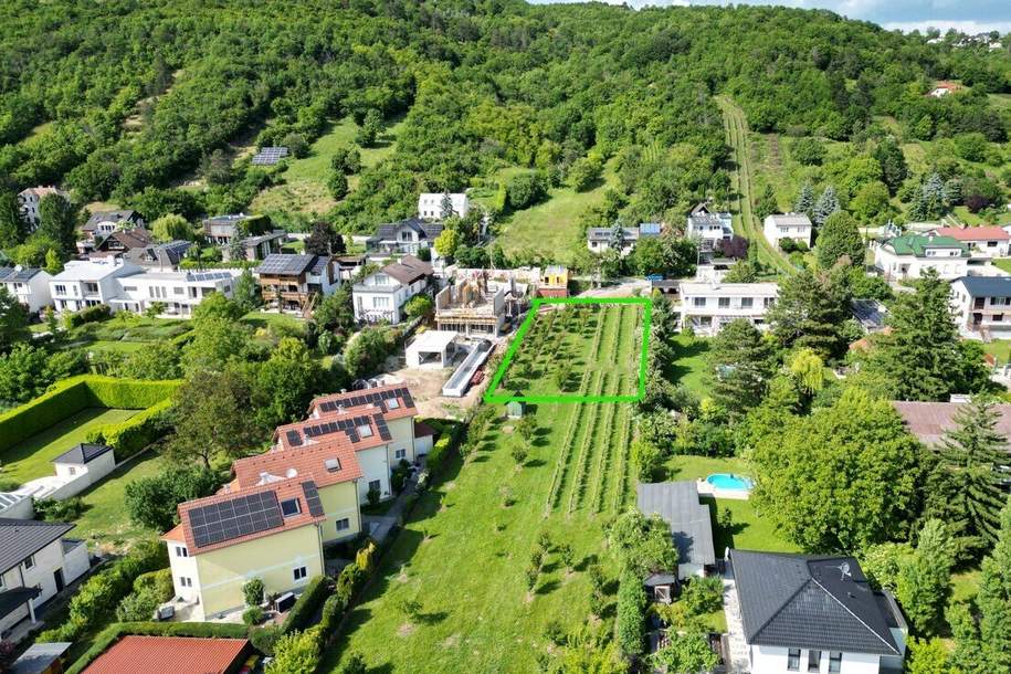 Villenbaugrund (1.335m²) in der Langenzersdorfer Kellergasse am Fuße des Bisambergs, Grund und Boden-kauf, 1.395.000,€, 2103 Korneuburg