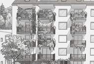 GRAZ - Gries: 41m² Zwei Zimmer-Wohnung + 6m² sonniger BALKON - Nähe Augarten, Fluss - TG Extra - Ihr Eigentum statt Miete zahlen ! Honorarfrei