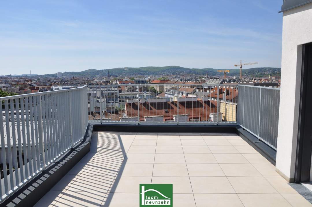 PANORAMA ROOF TOP TERRASSEN MIT ATEMBERAUBENDEN WIENBLICK - JETZT ANFRAGEN