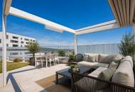 Urlaubsfeeling | Dachterrasse m. Pergola, Garten u. privaten Zugang zum Rooftop-Pool | Familienfreundliche Anlage | DAN Küche l Tiefgarage