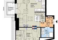 Josef-Kutscha-Gasse - 3 Zimmmer DG-Maisonette mit Galerie, 3 Terrassen und Garage