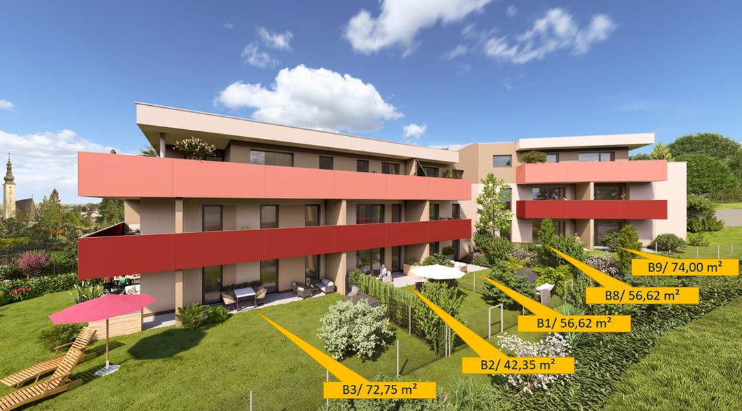 Traumhafte 3-Zi Gartenwohnung in den STADTTERRASSEN PEUERBACH - provisionsfrei! ** JETZT FRÜHKÄUFER-RABATT!**