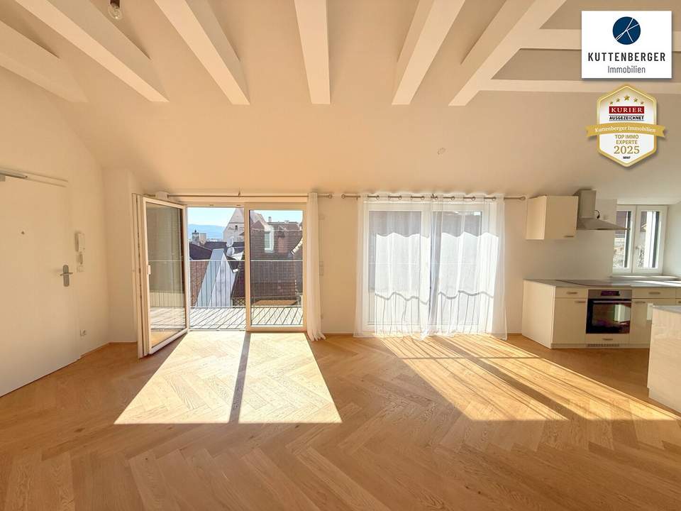 Dachgeschoß mit Balkon im historischen Zentrum