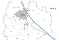 ANLEGERWOHNUNG mit 3,5% Mietpreisgarantie. Wohnen mit unverbaubarem Weitblick über die Donau Richtung Wien im 19. Bezirk. amBergblick19 | Top 7. - WOHNTRAUM