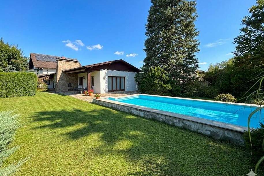 218 m² Wohnnutzfläche &amp; XL-Grund: Einfamilienhaus mit Pool &amp; Sauna, in Wilfersdorf bei Tulln!, Haus-kauf, 649.000,€, 3434 Tulln