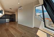 TRAUMBLICK und kuschliger KAMIN! Dachgeschoß-Maisonette mit 3 Terrassen! Garagenkauf im Haus möglich